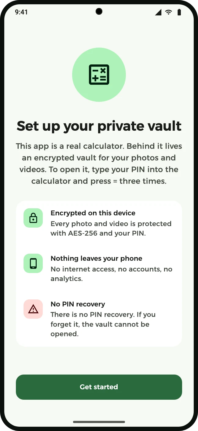 Nothing leaves your phone