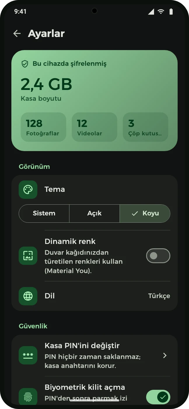 Açık, koyu ve kendi diliniz